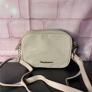 Juicy Couture Dusty Blush Embossed Crossbody Bag with Gold Accents